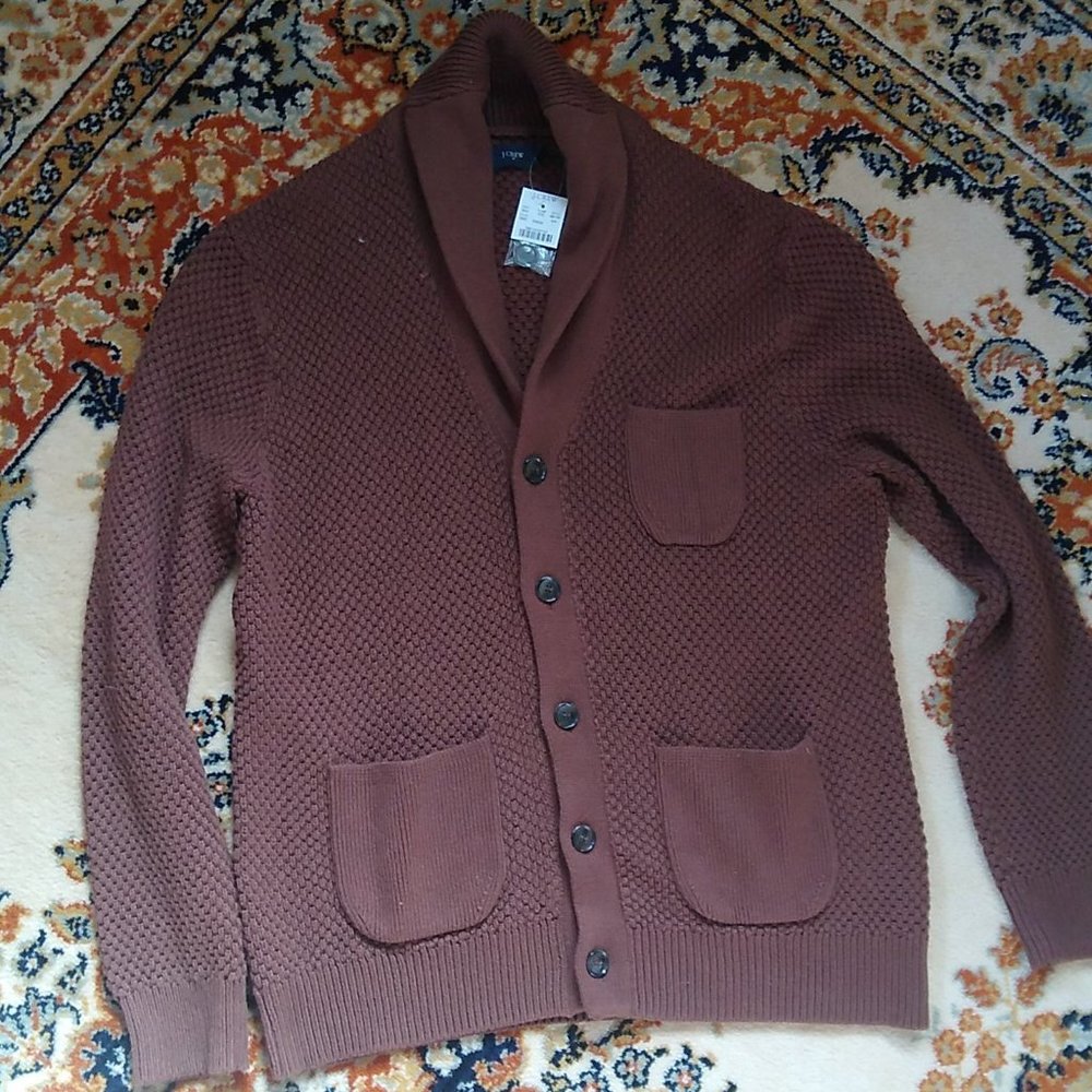 Brown J. Crew Cardigan Sweater NWT